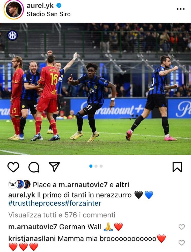 Inter Bisseck In Gol Il Primo Di Tanti In Nerazzurro Arnautovic