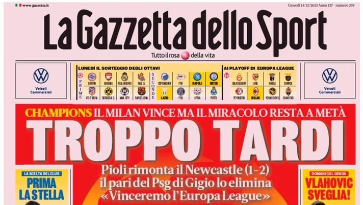 LA PRIMA PAGINA DELLA GAZZETTA DELLO SPORT Addio Totonno Fu Lui A