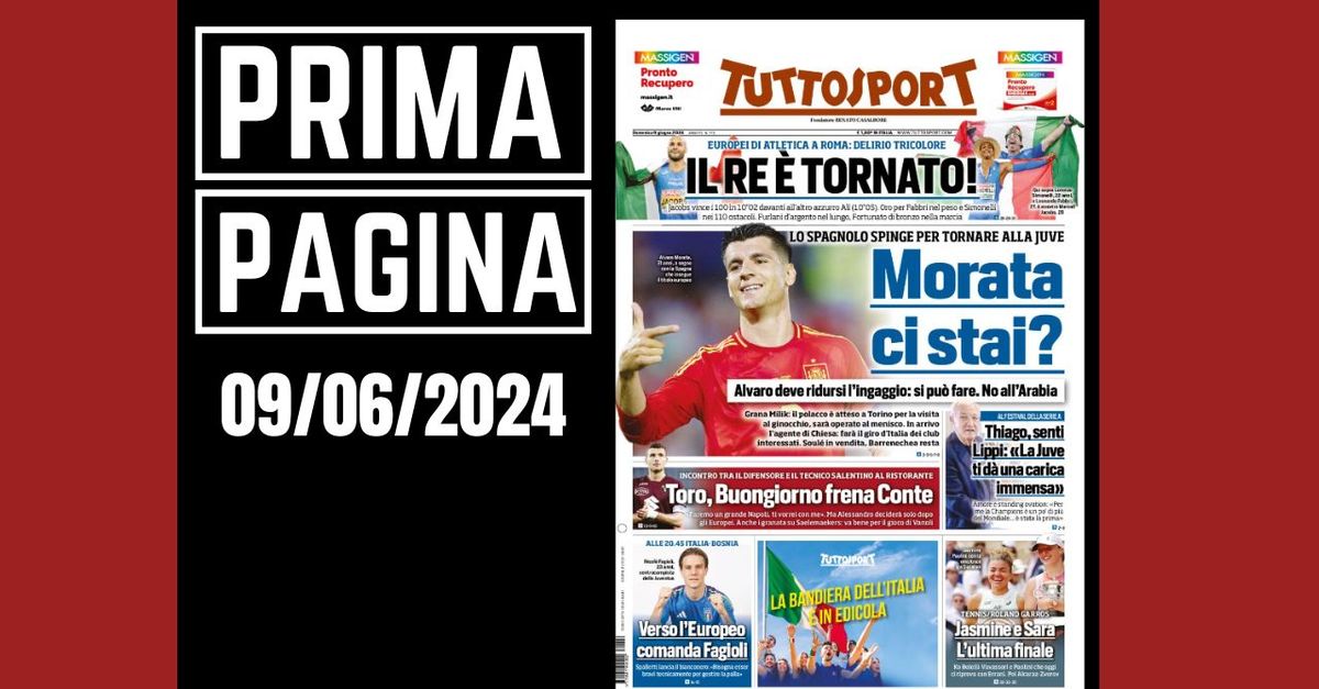 Prima Pagina Tuttosport Torino Buongiorno Frena Conte Pianeta Milan