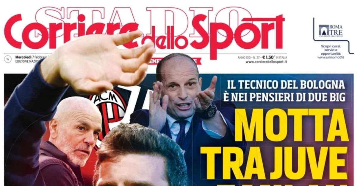 Prima Pagina Corriere Dello Sport Oggi Motta Tra Juve E Milan Il