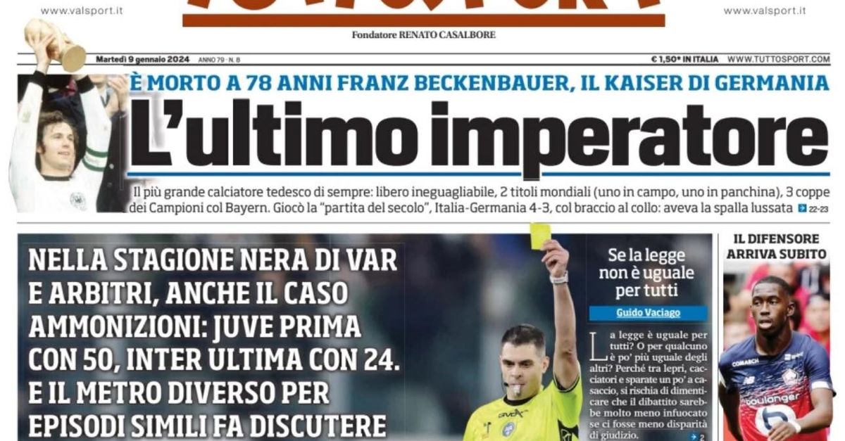 La Prima Pagina Di Tuttosport Djal Juve Calcio Napoli