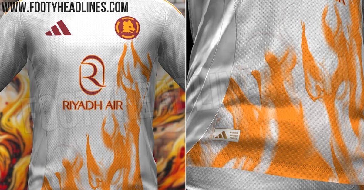 Roma le indiscrezioni sulla maglia away 2024 25 è argentata e ha le