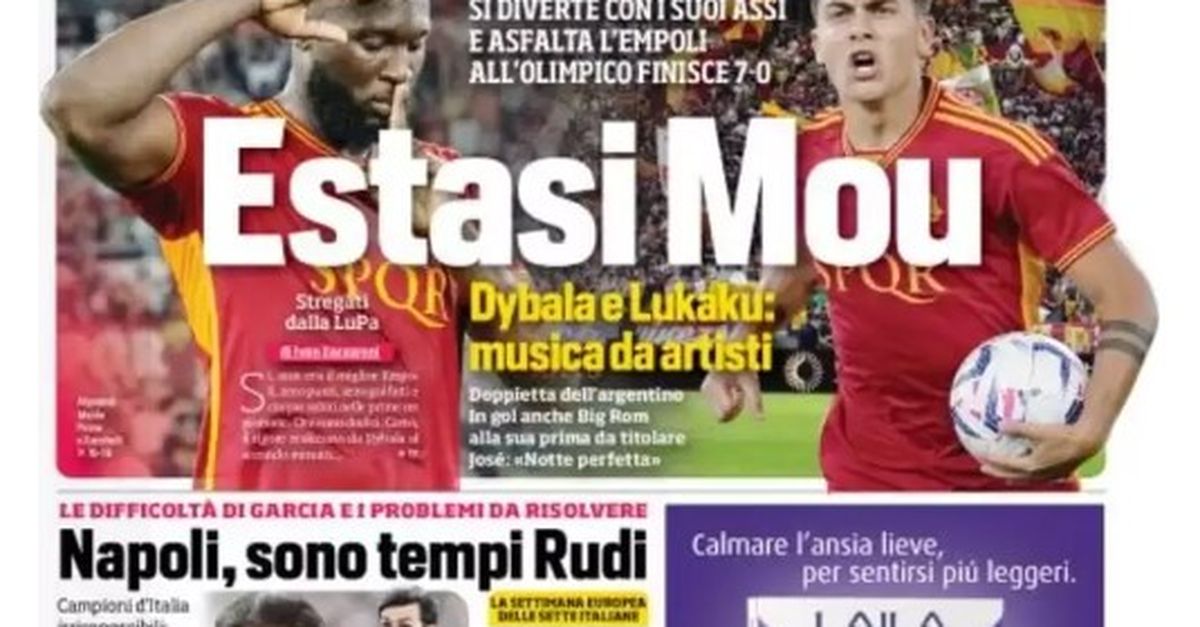 EDICOLA CdS Roma Estasi Mou Dybala E Lukaku Musica Da Artisti