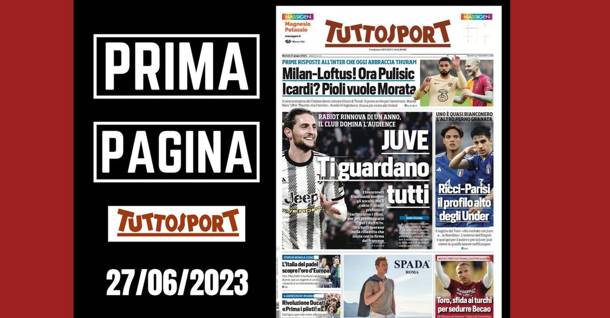 Prima Pagina Tuttosport Juve Ti Guardano Tutti Pianeta Milan