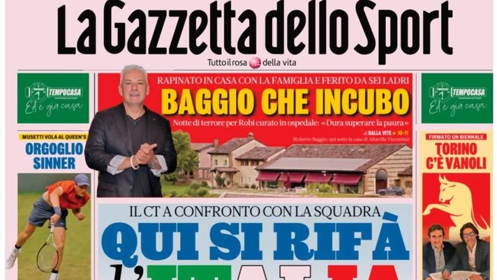 Prima Pagina Gazzetta Dello Sport Oggi Qui Si Rif L Italia Calcio