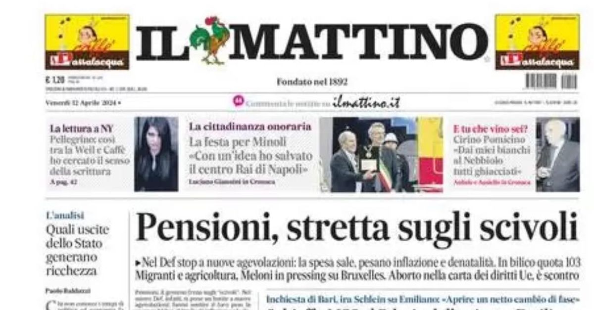 Prima Pagina Il Mattino Oggi Per Kvara Tempo Di Rinnovo Calcio