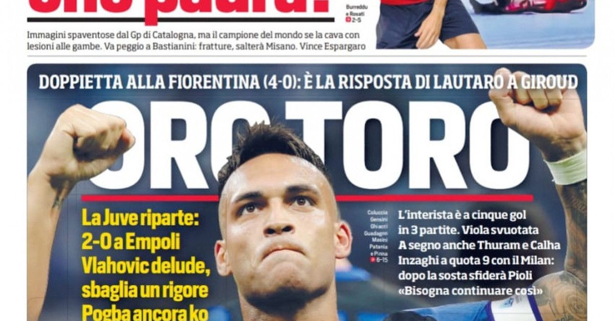 EDICOLA CDS Oro Toro doppietta alla Fiorentina è la risposta di