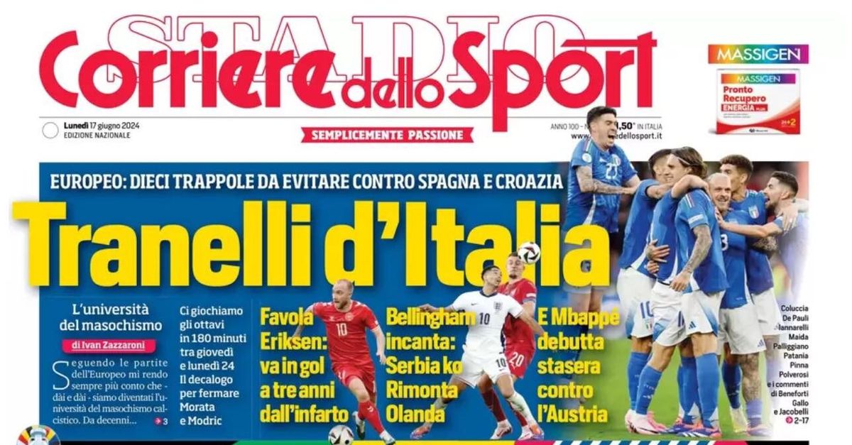 PRIMA PAGINA CORRIERE DELLO SPORT OGGI Napoli Dovbyk All Esame Conte