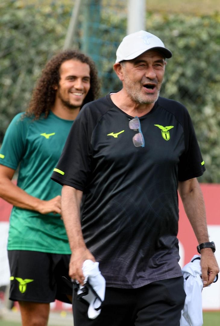 Guendouzi e Maurizio Sarri