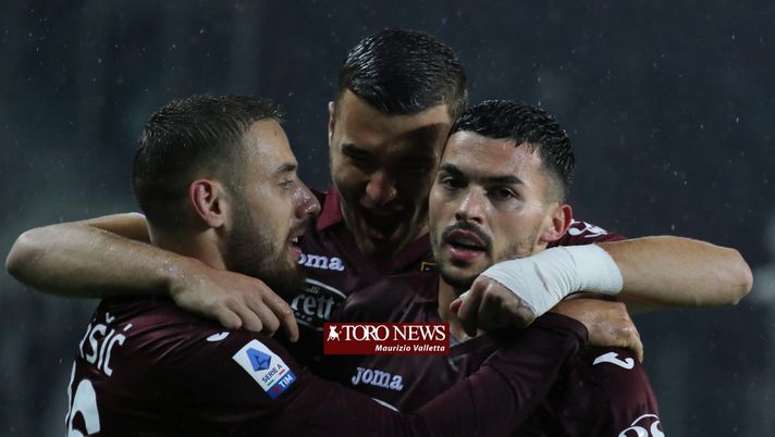 Torino-Sampdoria, esultanza Radonjic Buongiorno Vlasic