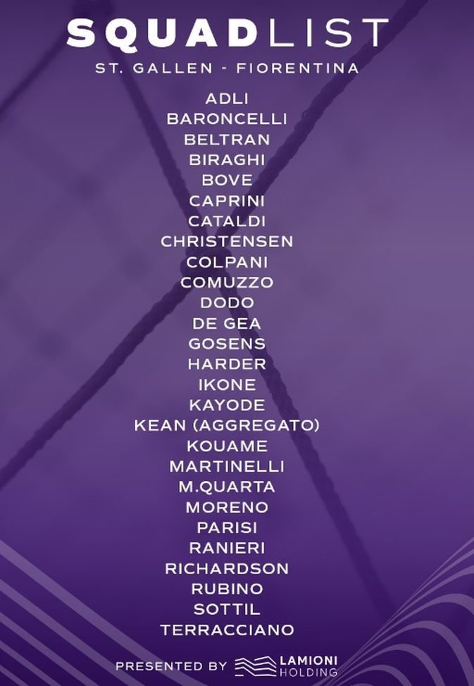 Fiorentina, i convocati per il San Gallo: la decisione su Kean- immagine 2