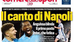 PRIMA PAGINA CORRIERE DELLO SPORT OGGI: “Il canto di Napoli”