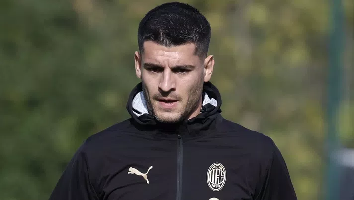 Álvaro Morata AC Milan allenamento Milanello