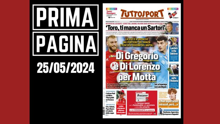 Prima pagina Tuttosport: Milan, tifosi gelidi con Fonseca