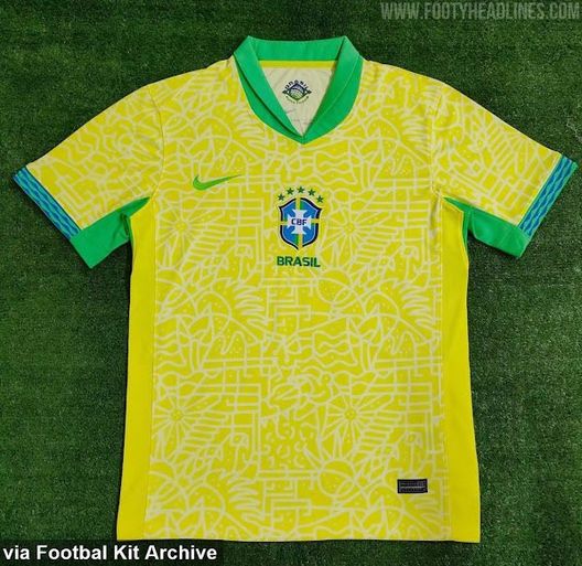 Finiture verdi sul collo: ecco la nuova maglia del Brasile per la Copa America 2024- immagine 2