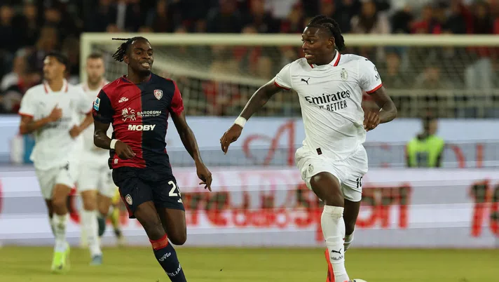 Rafael Leao AC Milan Cagliari-Milan 3-3 Serie A 2024-2025
