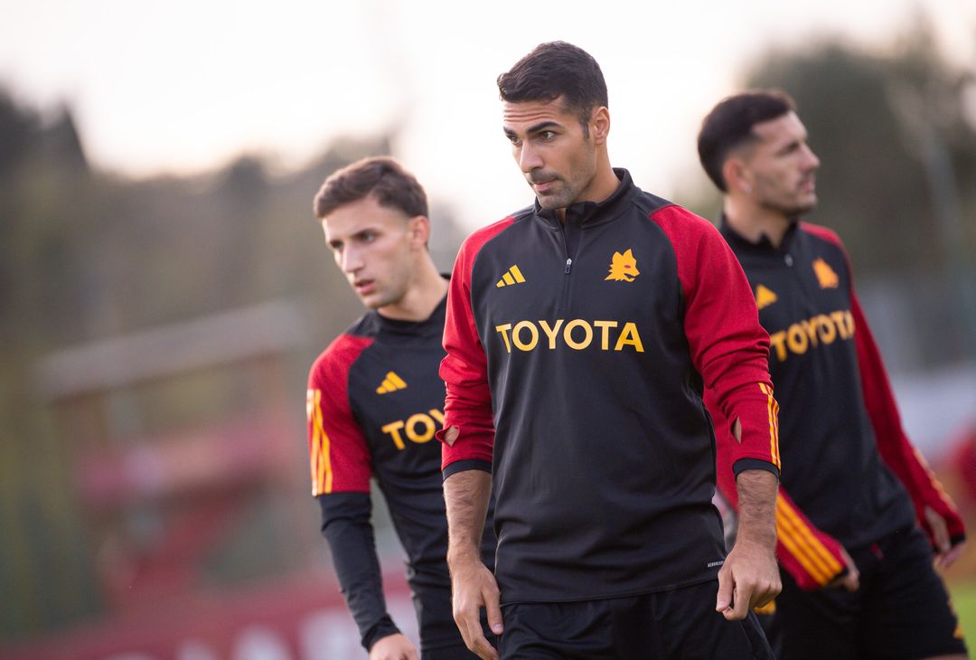 Roma, l’allenamento dopo il successo con il Lecce: nel mirino lo Slavia – FOTOGALLERY- immagine 1