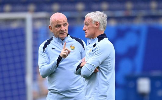 Guy Stéphan con Deschamps (Getty Images) Il vice di Deschamps: “Thuram sta meglio e si è allenato. Ha fatto…”- immagine 3