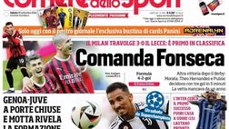 PRIMA PAGINA CORRIERE DELLO SPORT OGGI: “Comanda Fonseca”