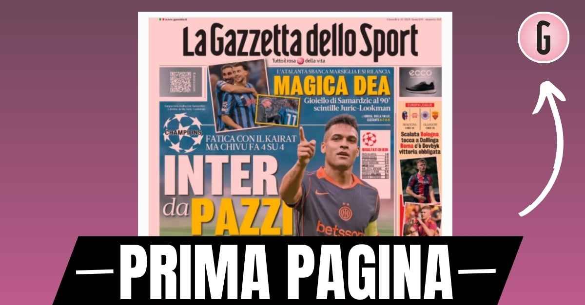 Prima pagina Gazzetta dello Sport: “Milan e Inter, San Siro è dei club” Prima pagina Gazzetta dello Sport: “Milan e Inter, San Siro è dei club”