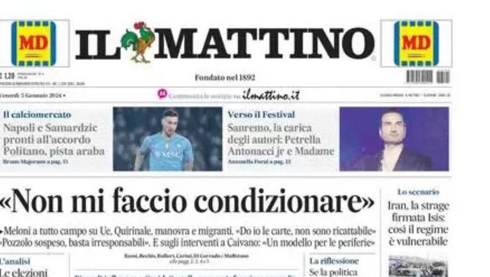 prima pagina il mattino