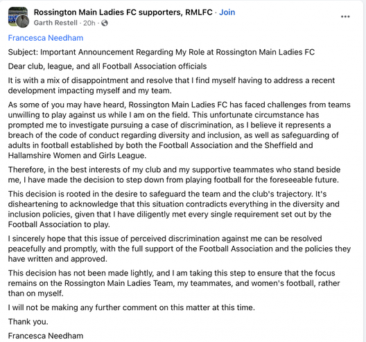 Inghilterra, non si gioca perché l’avversaria è…transgender. Scoppia la polemica- immagine 5