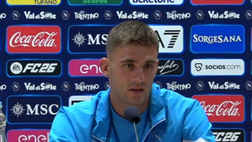 Lucca, le prime parole da attaccante del Napoli in conferenza: il video integrale