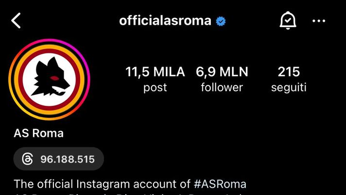 Roma, addio al nuovo stemma sui social: torna il lupetto come immagine del profilo - immagine 1