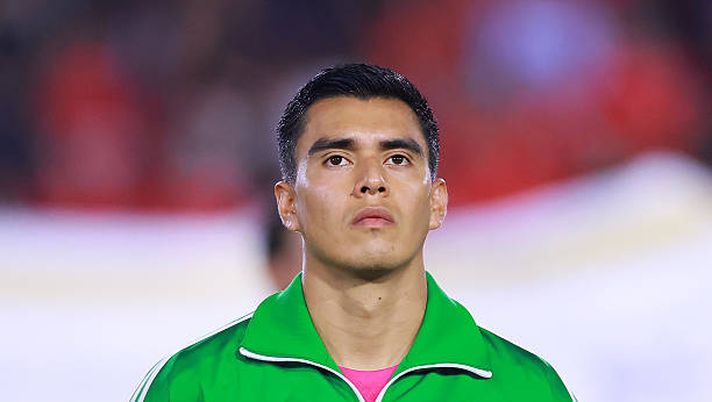 PANAMA CITY, PANAMA - JANUARY 22: Raul Rangel of Mexico looks on during an international friendly match between Panama and Mexico at Rommel Fernandez Stadium on January 22, 2026 in Panama City, Panama. (Photo by Hector Vivas/Getty Images) Incredibile in Messico-Portogallo: cori omofobi al proprio portiere alla presenza di Infantino - immagine 1