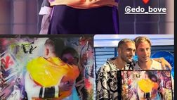 FOTO – L’abbraccio viola di Cataldi e Bove diventa un quadro: che bel regalo!