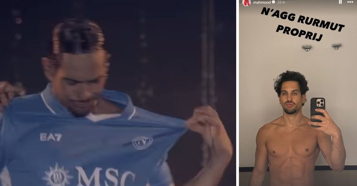 Mahmood manda in visibilio Napoli indossando la 10. Poi messaggio ‘hot’ sui social