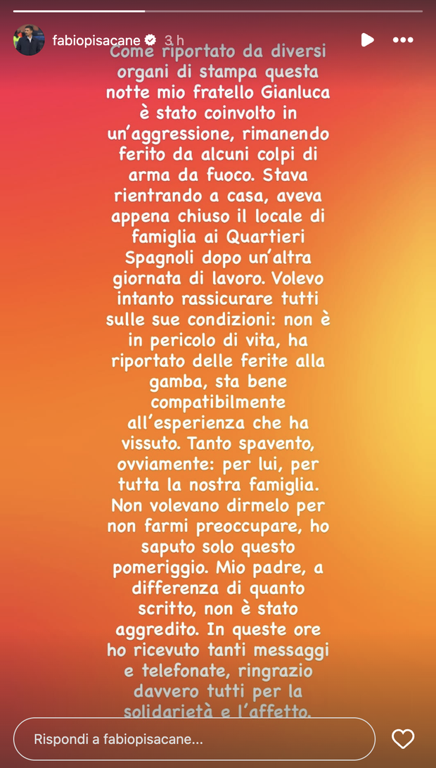 Cagliari, Pisacane rassicura: “Mio fratello non è in pericolo di vita” – FOTO- immagine 2