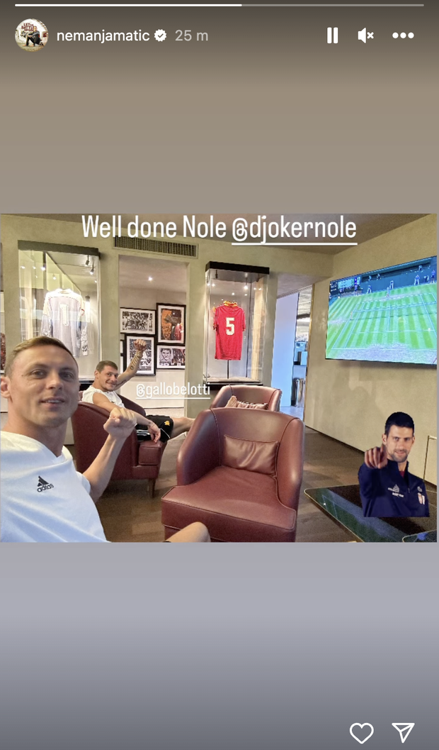 Roma, Belotti e Matic seguono Wimbledon da Trigoria: che tifo per Djokovic- immagine 2