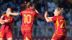 Femminile, Roma-Milan 2-1: Giugliano e Di Guglielmo ribaltano le rossonere