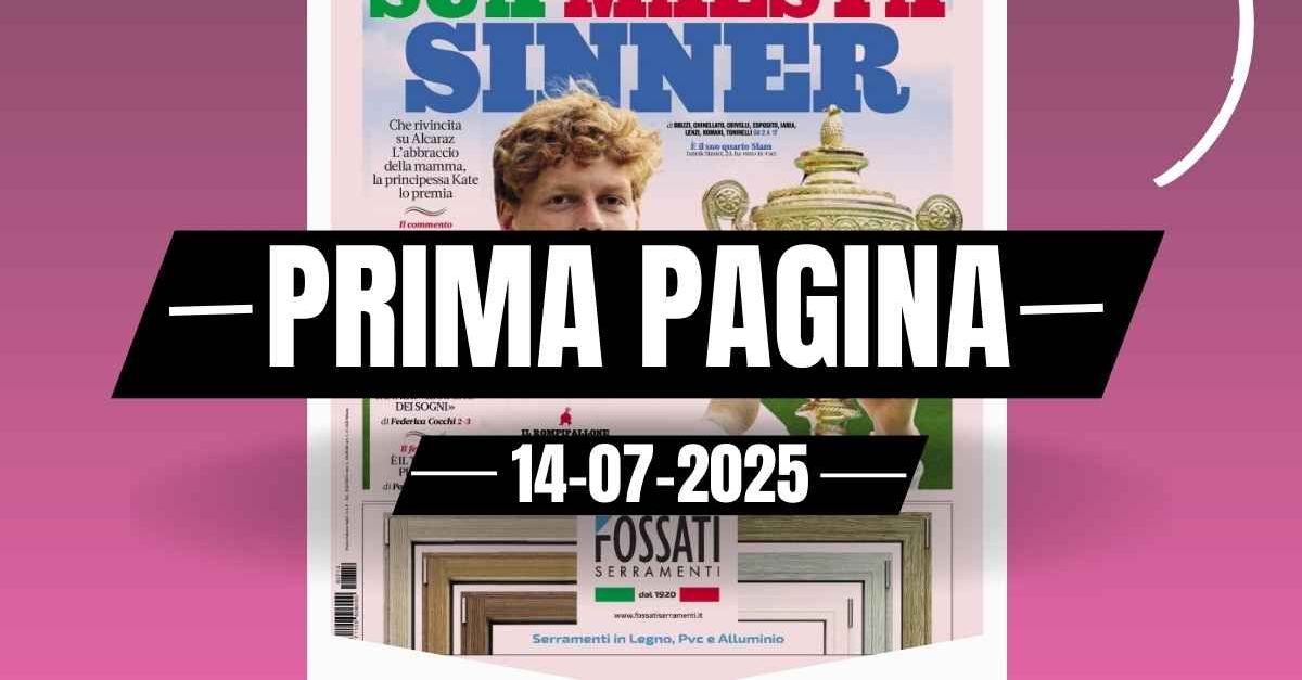 prima pagina gazzetta dello sport sua maest224 sinner