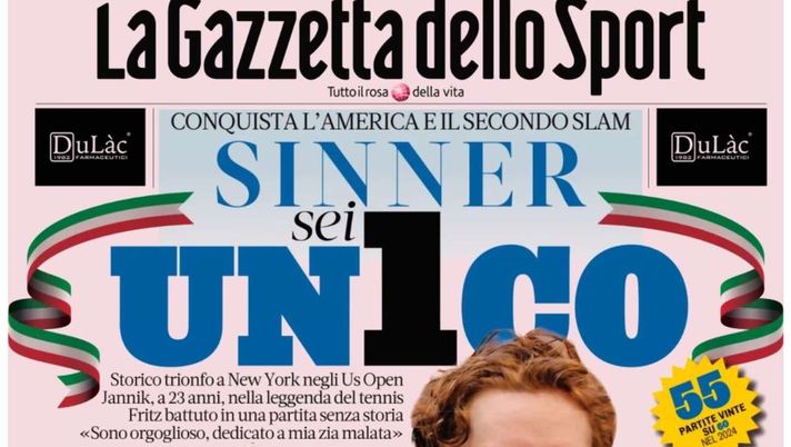 PRIMA PAGINA GAZZETTA DELLO SPORT OGGI: “Inzaghi al rinnovo, ci metto la firma”