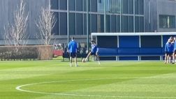 VIDEO FCIN1908 / Inter, vigilia dello Sparta: Lautaro palleggia con Palacios