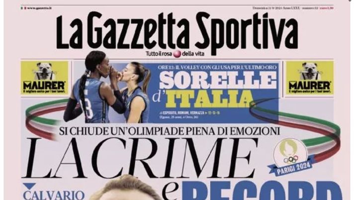 PRIMA PAGINA GAZZETTA DELLO SPORT OGGI: “Conte, che brivido! Il Napoli rischia” - immagine 1