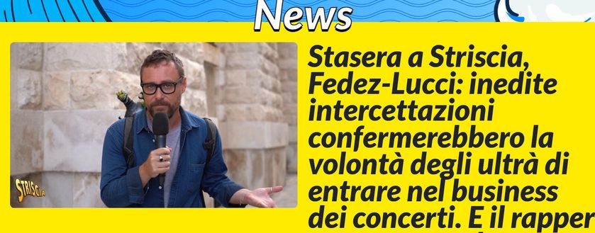 L'Home page del sito del programma di Canale 5 Striscia La Notizia – Fedez e Lucci, contatti per un’agenzia che si occupasse di cantanti- immagine 2