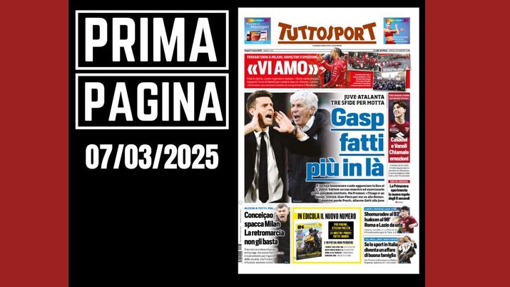 Prima pagina Tuttosport: Conceicao spacca il Milan. Furlani furioso. Esonero vicino