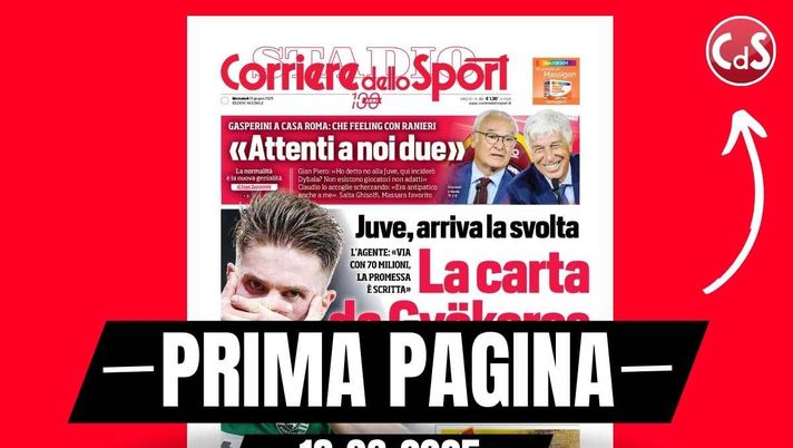 Prima pagina Corriere dello Sport: 'Milan, soluzione Mitrovic'