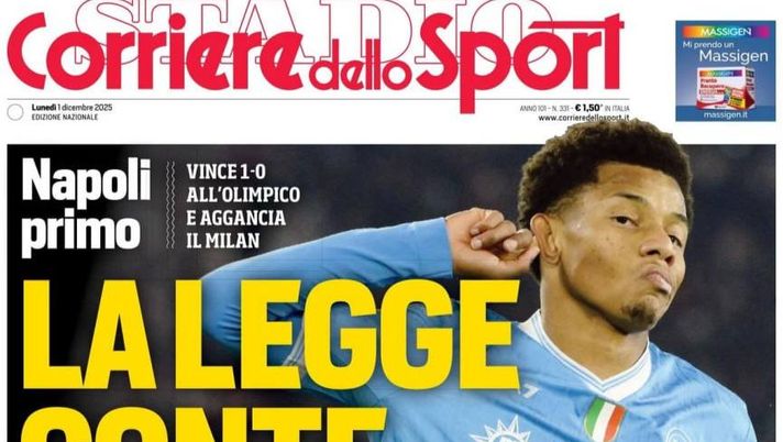 Il Napoli sui media: le prime pagine dei quotidiani di oggi- immagine 1