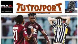PRIMA PAGINA TUTTOSPORT OGGI: “Derby zero, il pari delude tutti”
