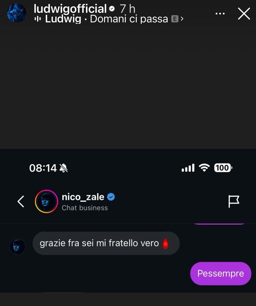 Zalewski ufficializza la relazione con la ex di Ludwig, il rapper posta la chat con il calciatore- immagine 3