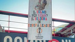 FOTO – Lo striscione di Holm: “Il Holmo per Kean? Il Bologna in EL”
