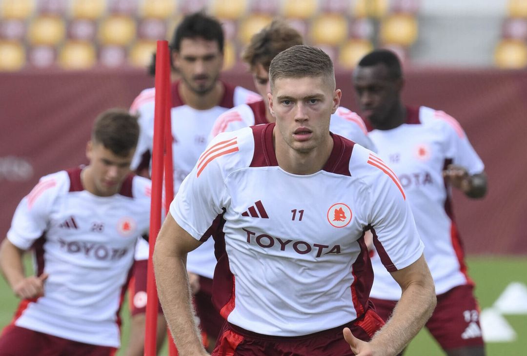 Roma, l’allenamento a Trigoria a due giorni dall’Athletic Bilbao – FOTO GALLERY - immagine 18