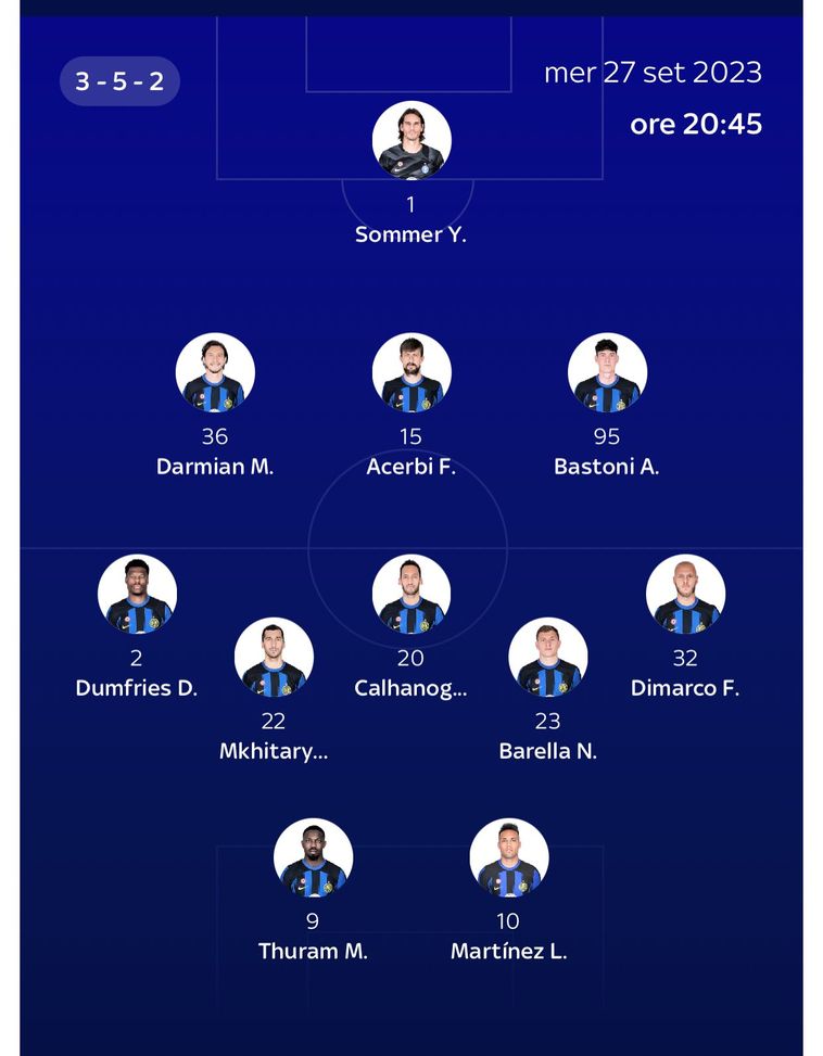 Inter-Sassuolo, la probabile formazione: Inzaghi dà spazio a Darmian e Mkhitaryan- immagine 2
