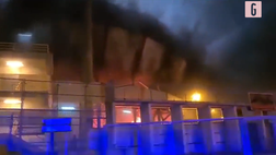 VIDEO Taranto, stadio in fiamme dopo il derby con il Foggia