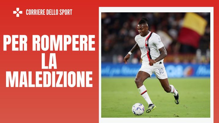 Rafael Leao (attaccante AC Milan) qui durante Roma-Milan 1-2 (Serie A 2023-2024) | News (Getty Images) Rafael Leao AC Milan Roma-Milan 1-2 Serie A 2023-2024