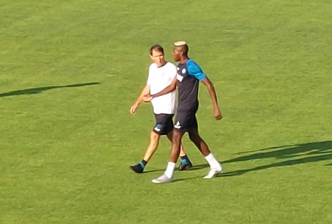 GALLERY Osimhen a colloquio con Rudi Garcia a fine allenamento - immagine 4